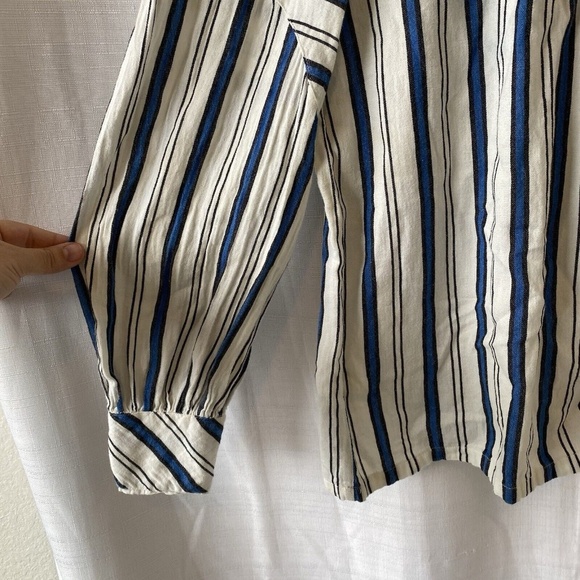 Ba&sh Women’s Striped blouses Cotton Blue White Lady 1 - Picture 4 of 15